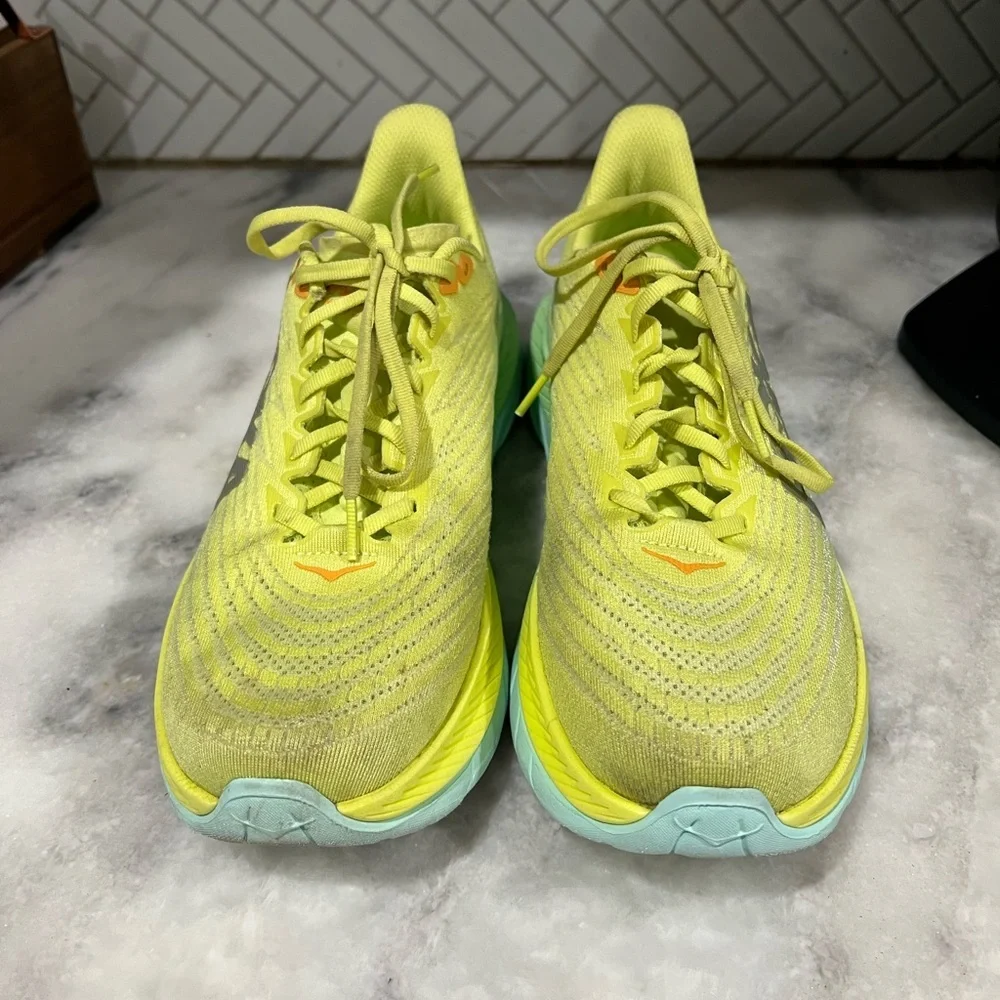 Hoka One One Womens Mach 5 1127894 CGLG Green Running Shoes Sneakers Size 10.5B